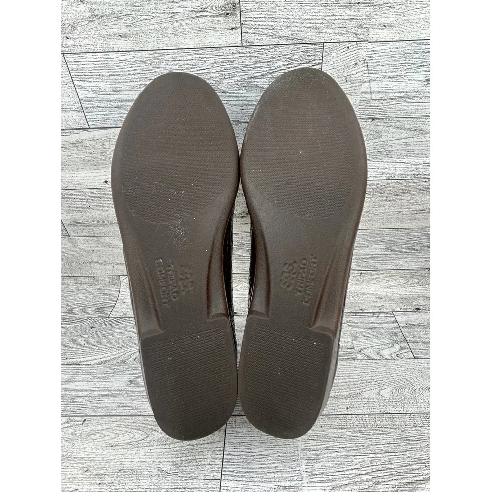 SAS Shoes Women's Brown Croc Embossed Loafers Comfort‎ Slip On Size 8N